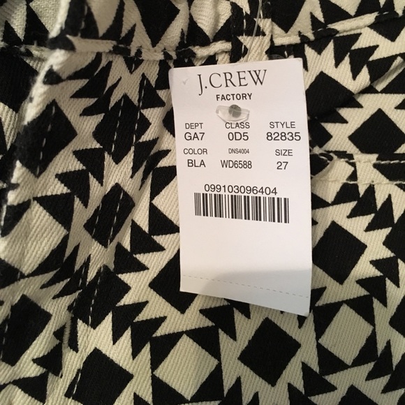 JCREW pattern black/white ankle toothpick jeans - Picture 2 of 4