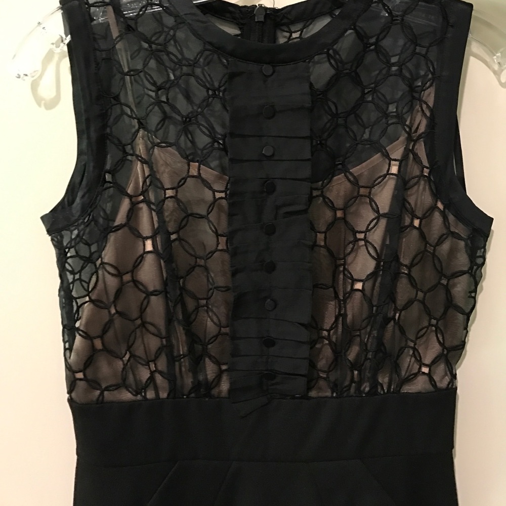 BCBG Black Lace Cocktail Dress - Picture 3 of 4