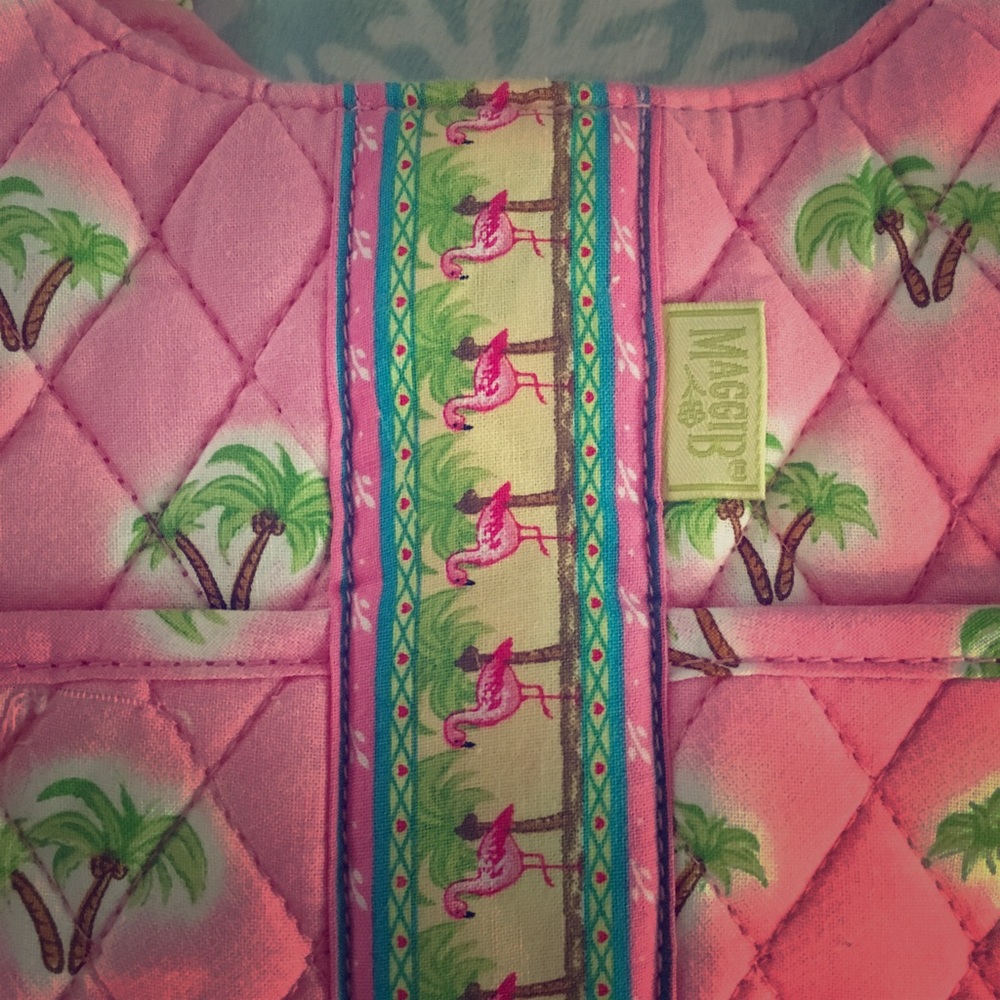 New Palm Tree and Flamingo Shoulder Bag