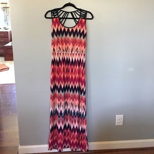 Aztec print maxi dress
