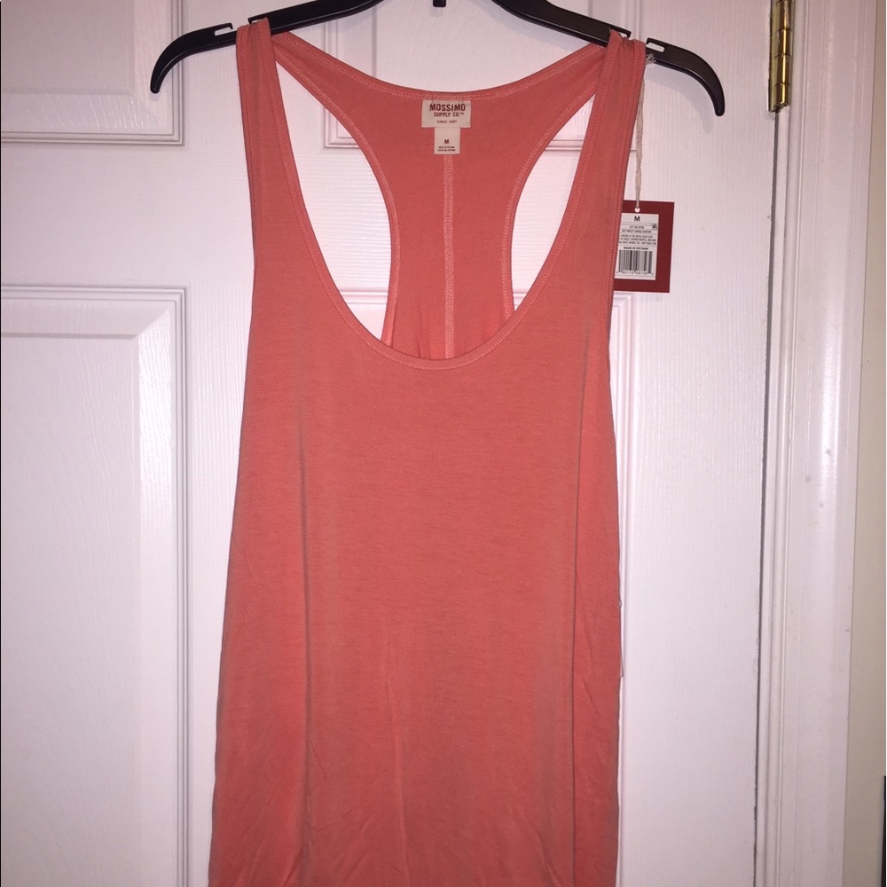 Coral/Orange Racerback tank size Medium NWT