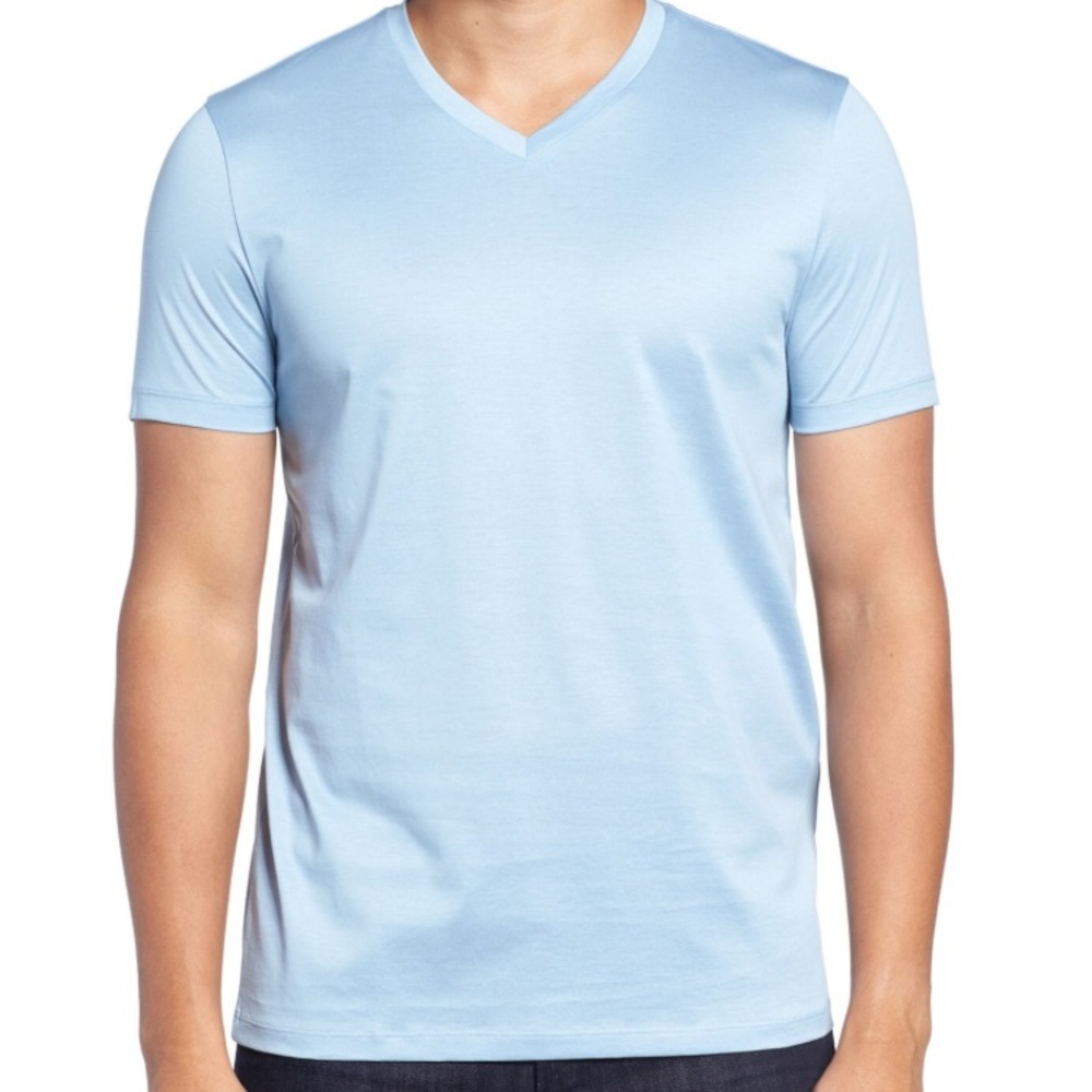 Theory silk short sleeve t-shirt light blue