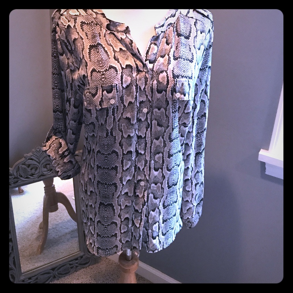 Snakeskin print blouse