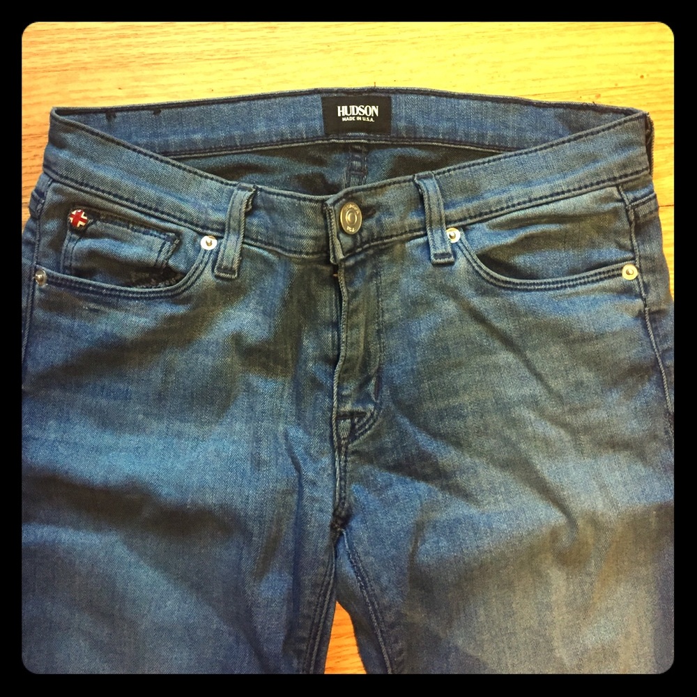 Super stretchy Hudson frayed end jeans