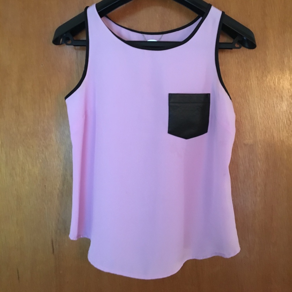 Lavender & Leather Top