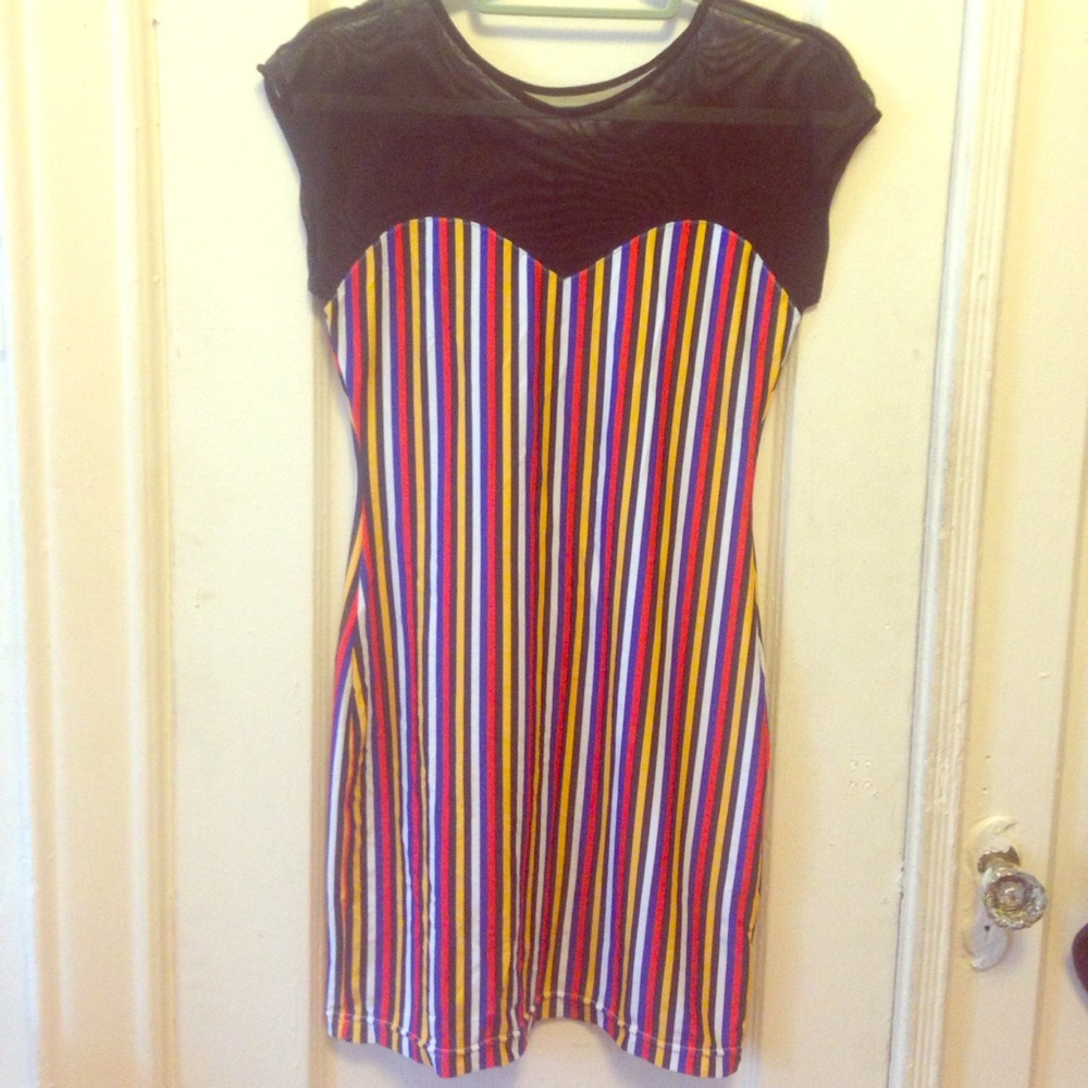 American Apparel circus striped mini dress