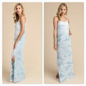 NWT Cute Tie Dyed Light Blue Maxi