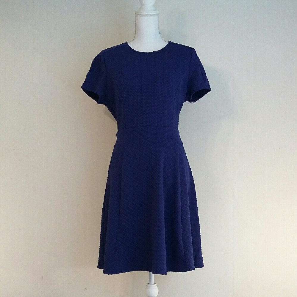 Royal blue fitted dress