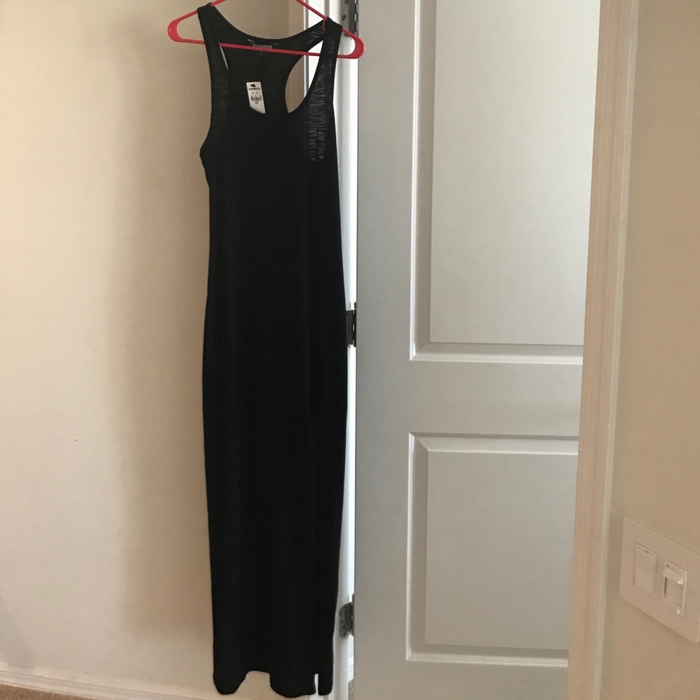Black tank top maxi dress