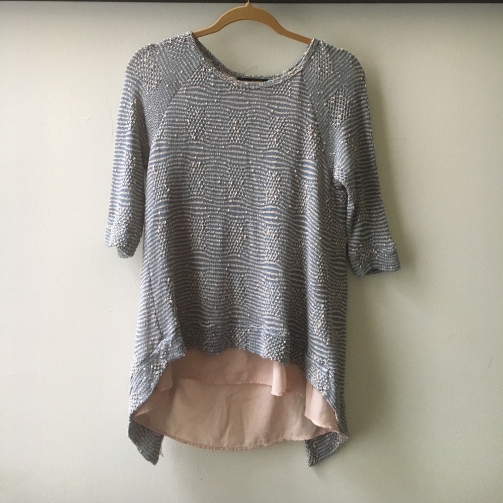 NWOT Green Envelope high-low blouse