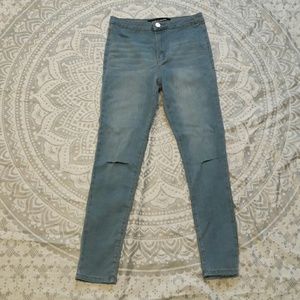 Light wash ripped jeans