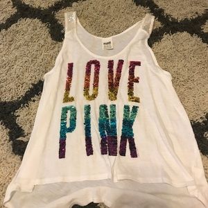 VS PINK sequin tank top