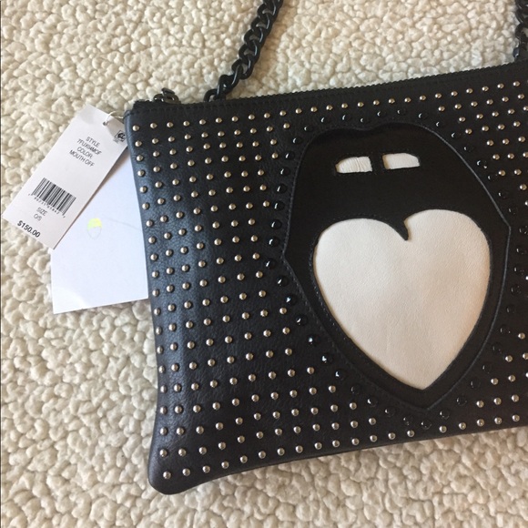 πHP 6/10πNWT! NASTY GAL LEATHER "MOUTH OFF" BAG - Picture 3 of 6