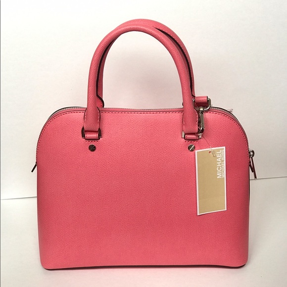 ✂️🔻MICHAEL KORS Cindy Medium Dome Satchel Coral - Picture 3 of 7