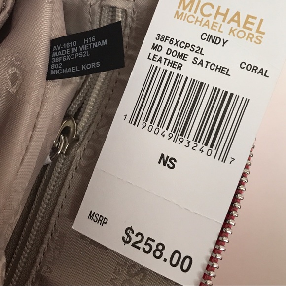 ✂️🔻MICHAEL KORS Cindy Medium Dome Satchel Coral - Picture 7 of 7