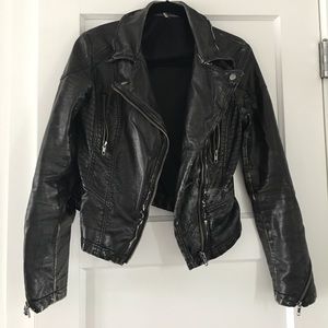 Free People Moto pleather jacket
