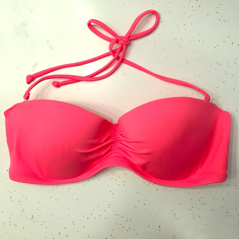 Pink padded bikini top