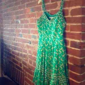LC Lauren Conrad green floral dress