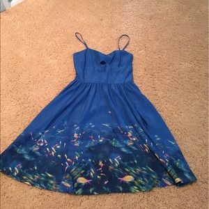 Nanette Lepore royal blue spaghetti strap dress,3