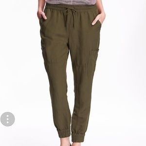 Women's Linen Blend Cargo Jogger