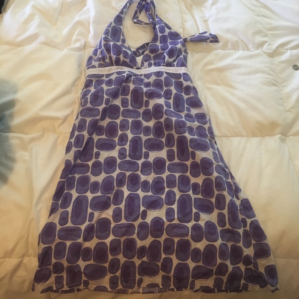 Purple/white sundress
