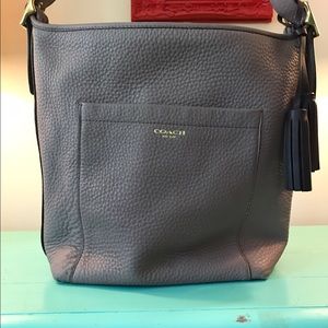 Coach Legacy Pebbled Leather Mauve Crossbody Bag