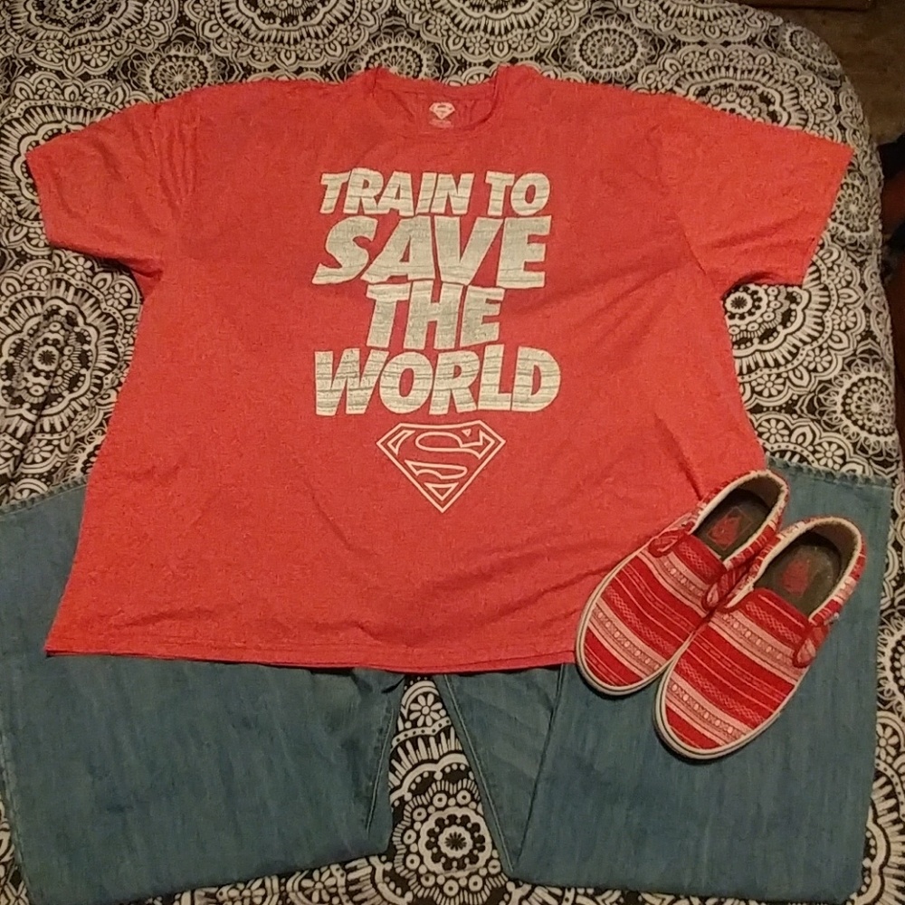 4X Superman Unisex T-Shirt NWOT Workout Wear