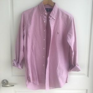 Ralph Lauren Custom Fit Button-Collar Sport Shirt.