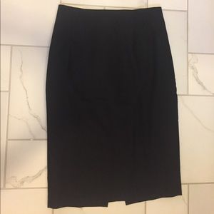 Black Pencil Skirt with Belt Loops
