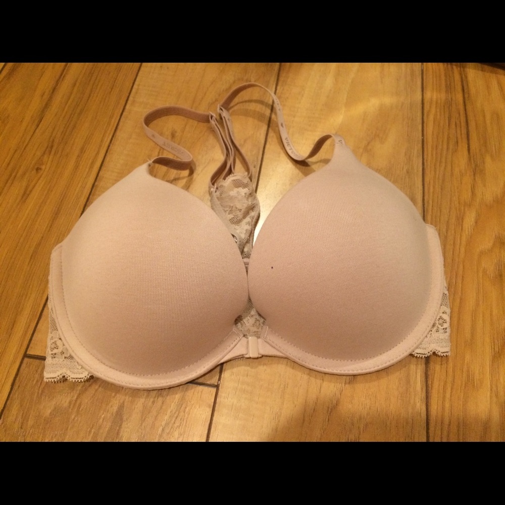 VS Nude Lace Racerback Push-up Bra