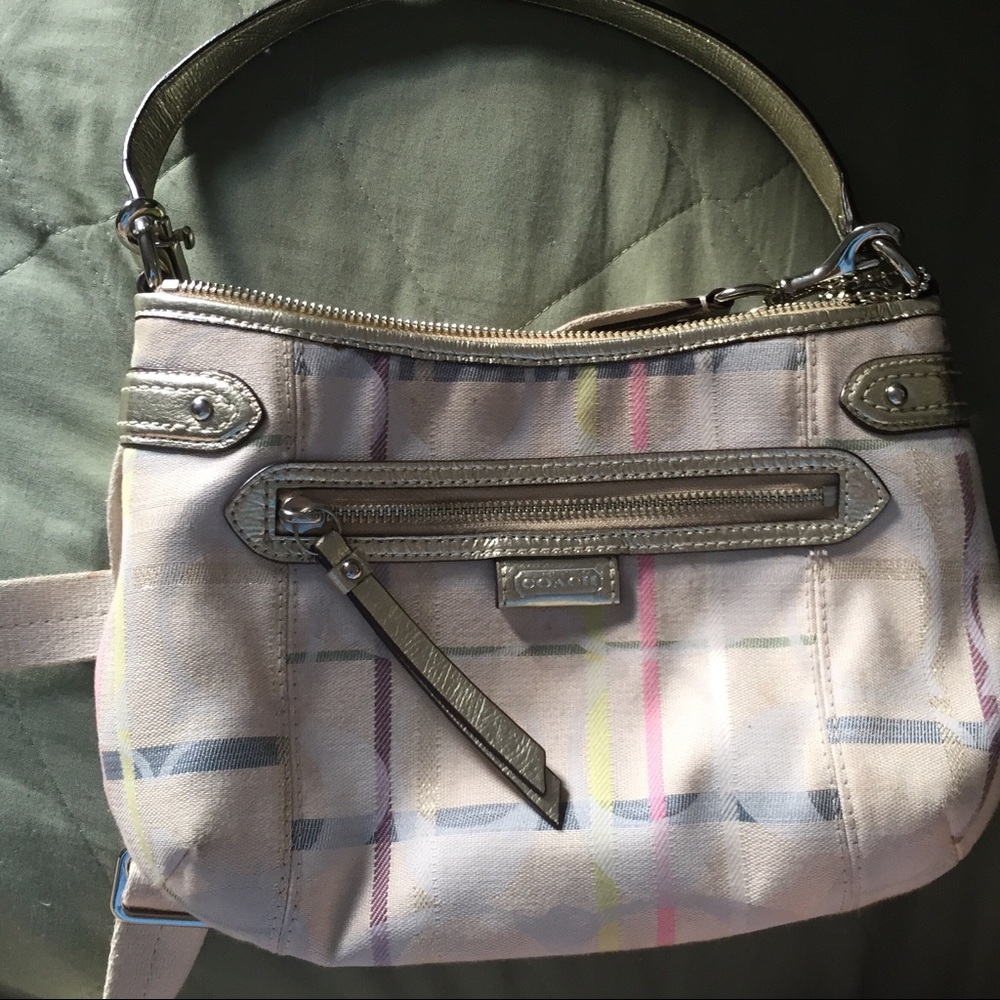 Coach Plaid Signature C Crossbody Bag 💕 VGUC