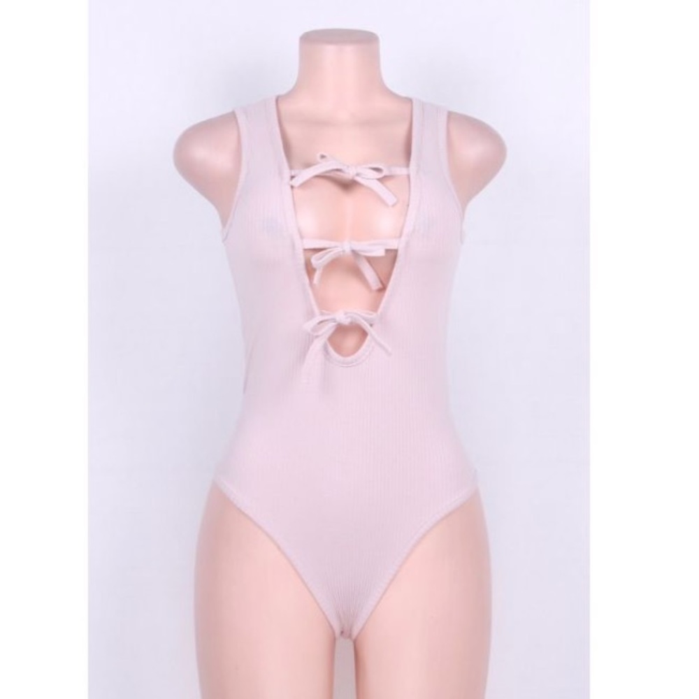 Mauve ribbed bodysuit - Picture 4 of 5