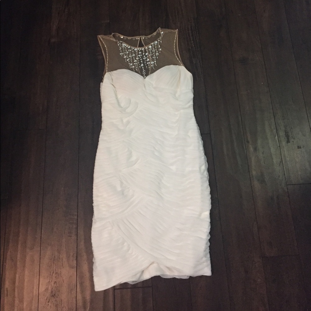 White dress with gorgeous detail!