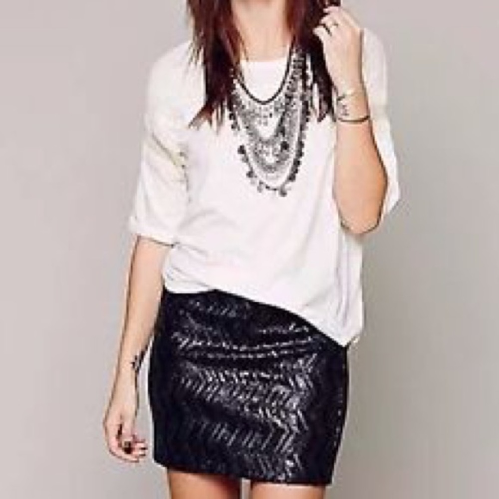 Free People Moonlight Dancer Sequin Skirt
