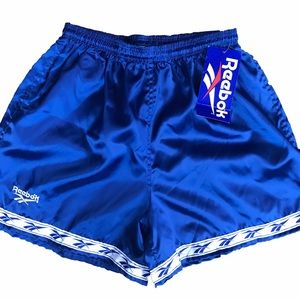 Vintage REEBOK Blue Nylon Shorts 80s 90s Olympic