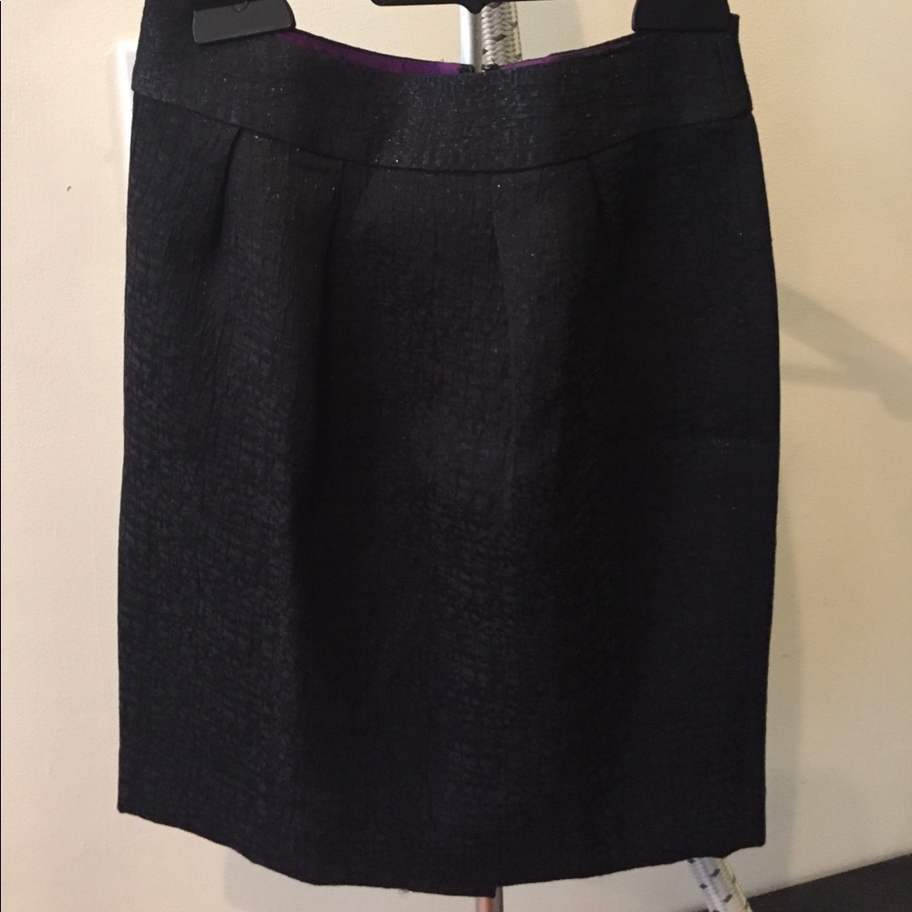 Textured black pencil skirt 00p
