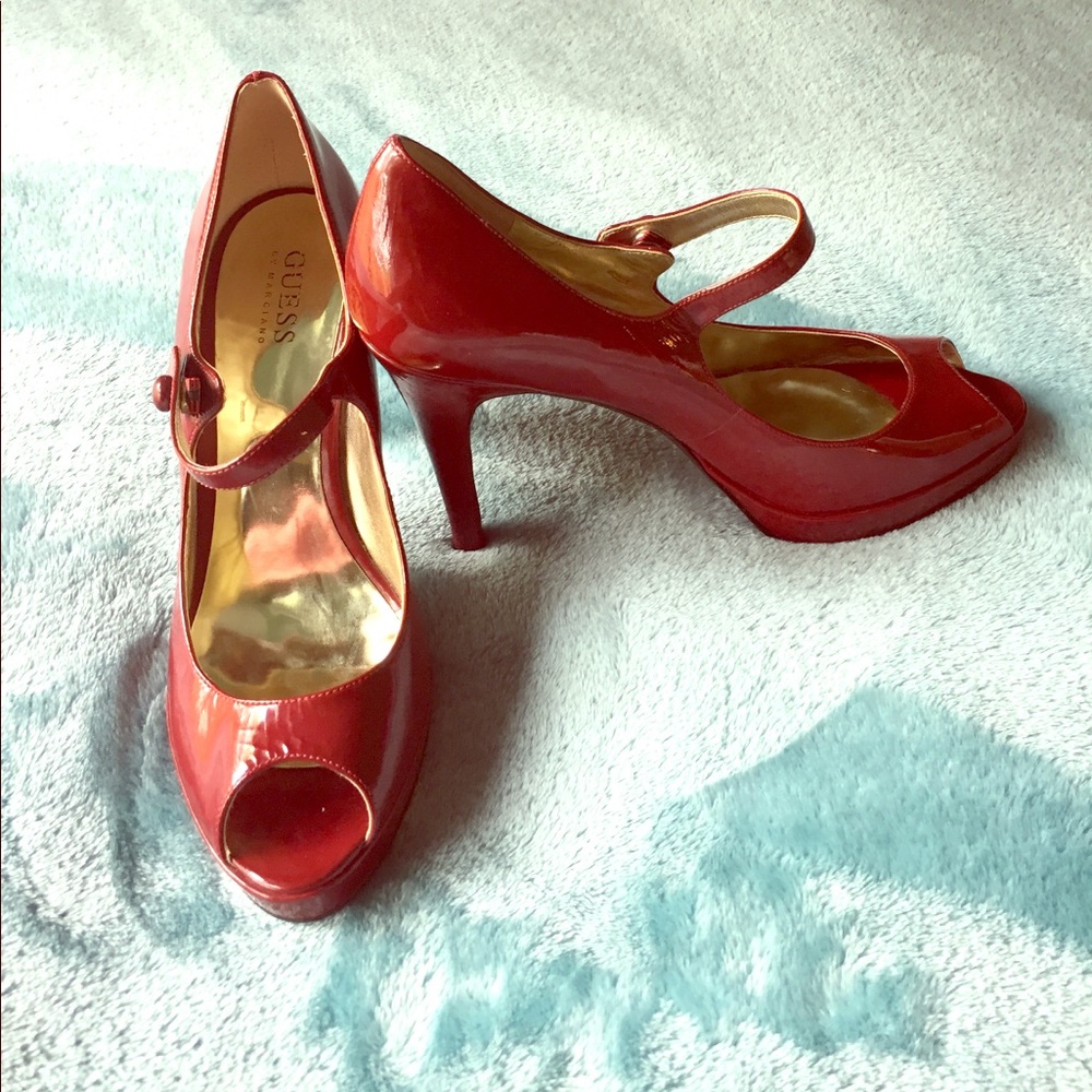 Guess red, Mary Jane heels