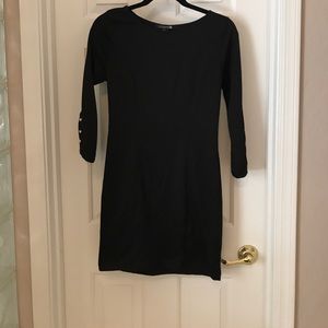 Plain black dress