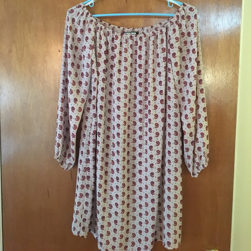 1970s Inspired Paisley Dress