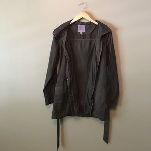 Forever 21 green hooded lightweight jacket