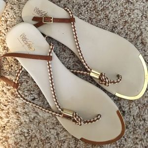 White sandals