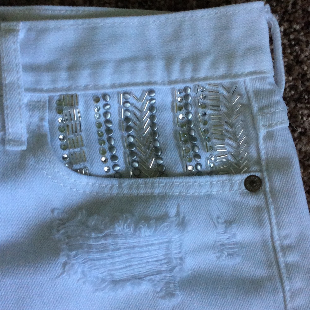 White high waist Abercrombie short