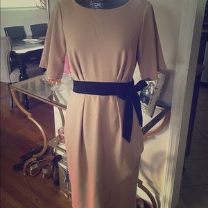 Nude Color Tulip Hem Kimono Style Dress