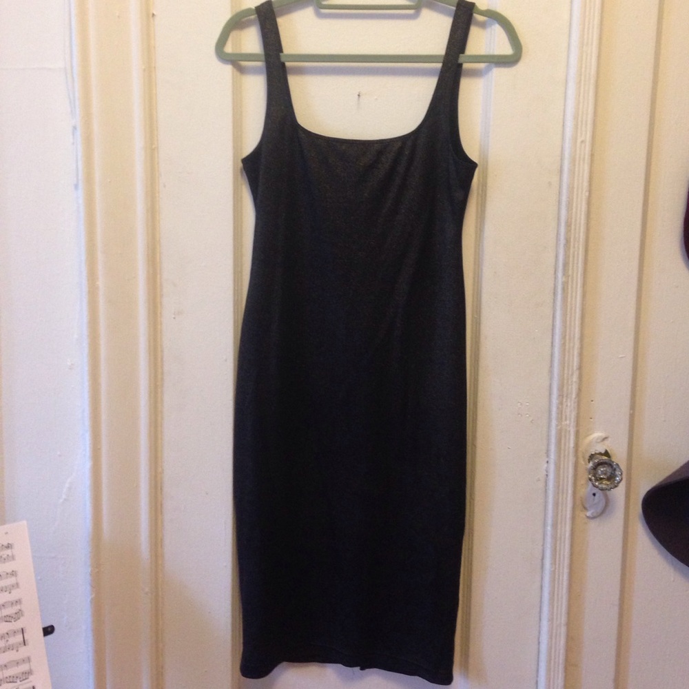 Midi body con dress gold and black