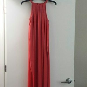 Lomg coral dress