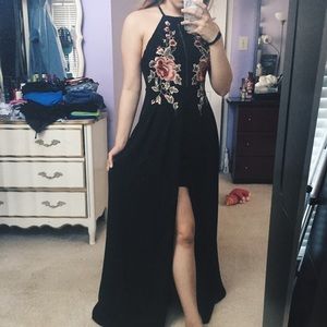 Black Embroidered Dress
