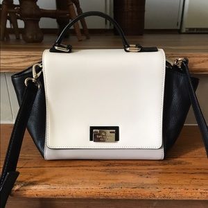 Black tan cream crossbody/handheld purse