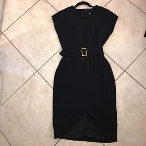 Very dark navy almost black dress.