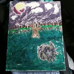 1 of kind hand painted canvas signed by arteset