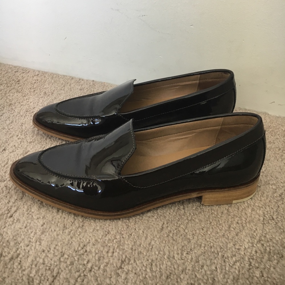 Everlane Burgandy Patent Loafers
